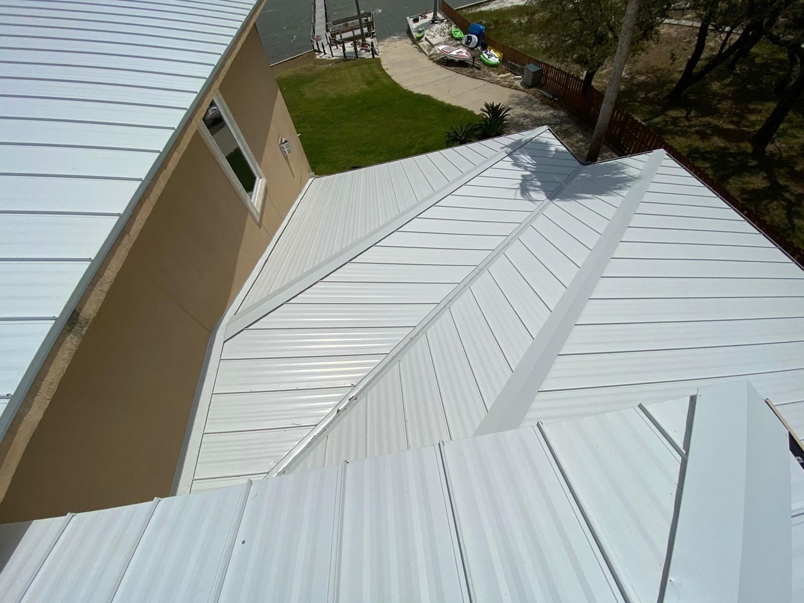 New standing seam metal roof installation — Pensacola roofing contractor
