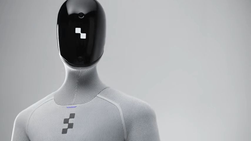 Mannequin wearing a white, long-sleeved shirt and a black helmet.