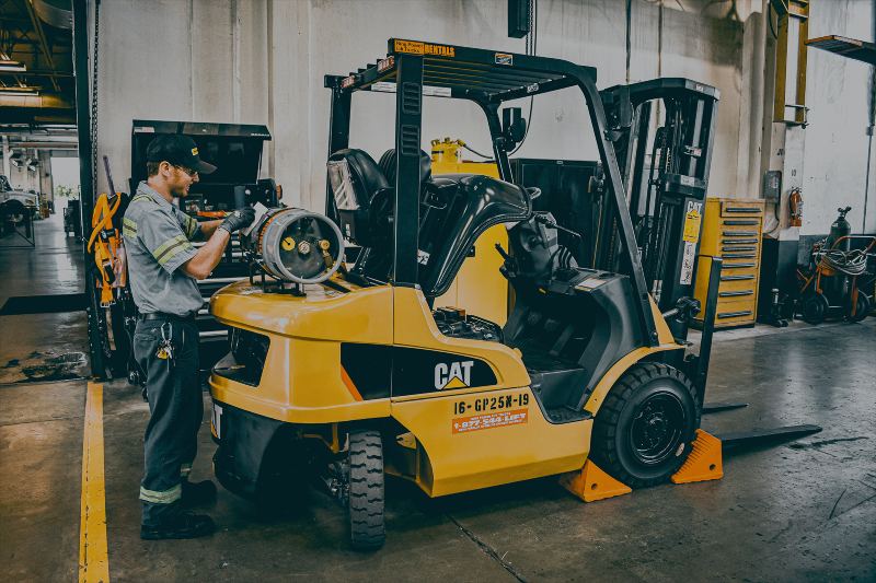 Lift Trucks Technician Working
