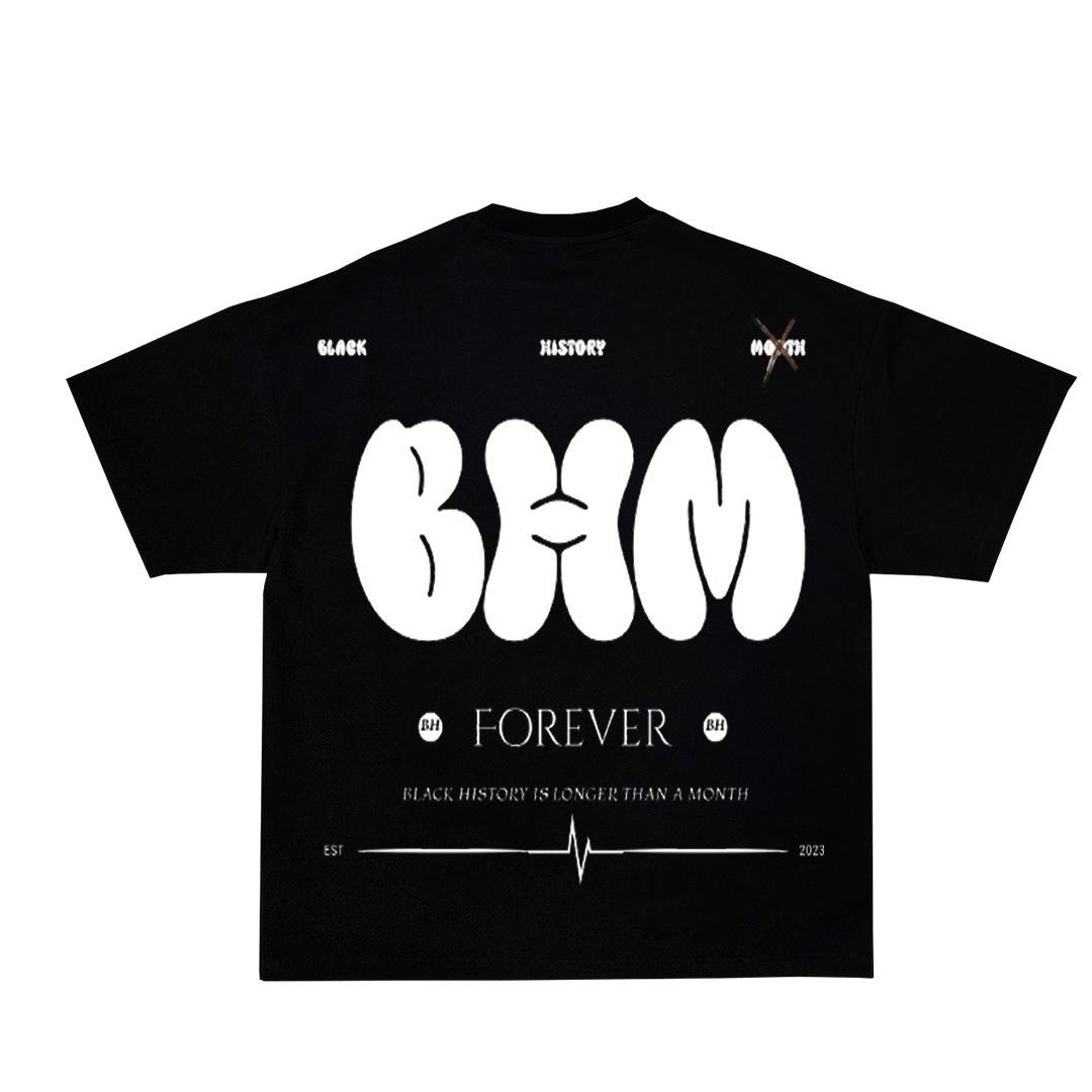 Black t-shirt with a white broken heart logo and