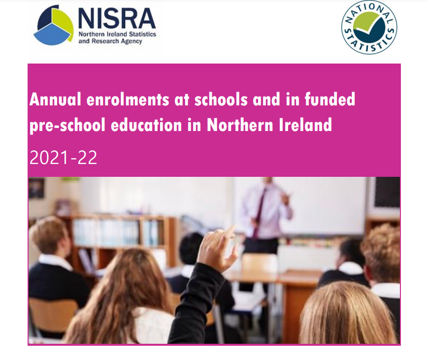 Annual enrolments at schools and in funded pre-school education in northern ireland