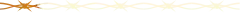 Thin gold ornamental divider with a central star-like flourish on a white background