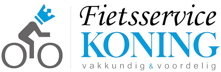 Een logo voor fietsservice koning met een fiets en een kroon