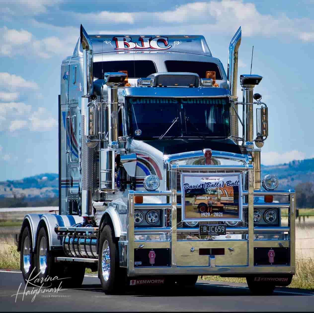 A Large Semi Truck Is Parked On The Side Of The Road — BJC Transport In Wondai, QLD