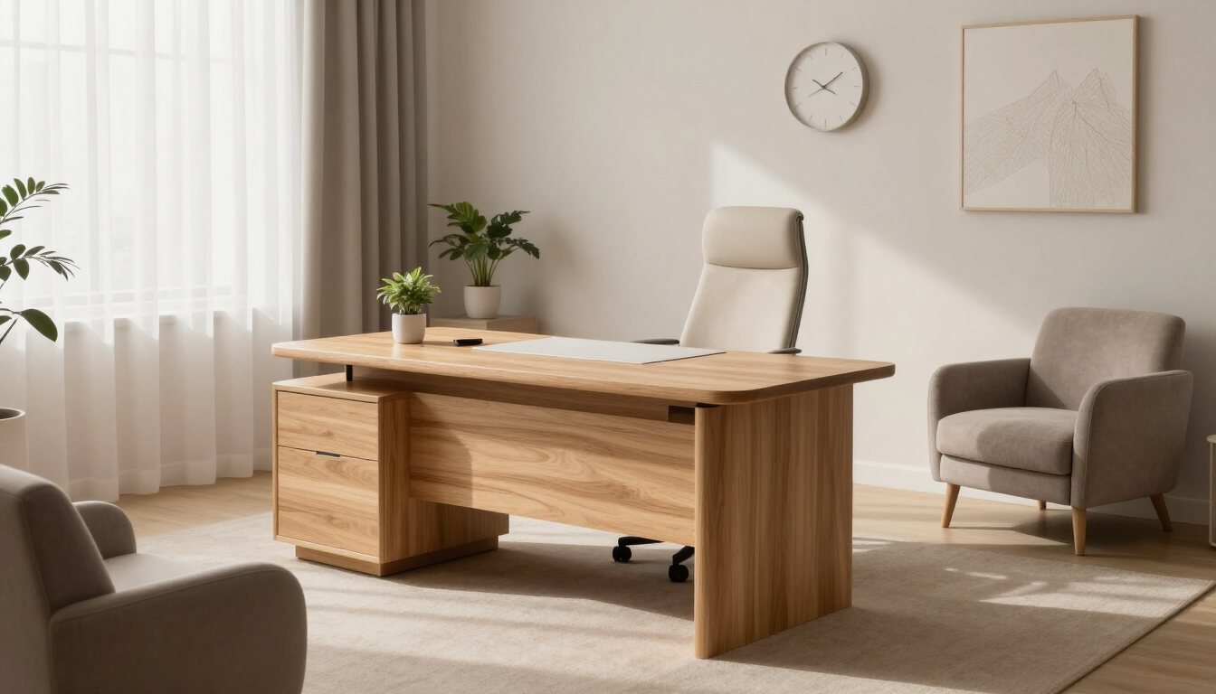 A peaceful and professional consultation setting in a modern therapy office