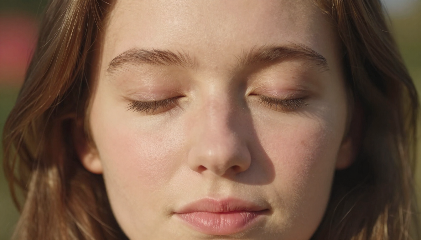 Relaxed person in a peaceful state