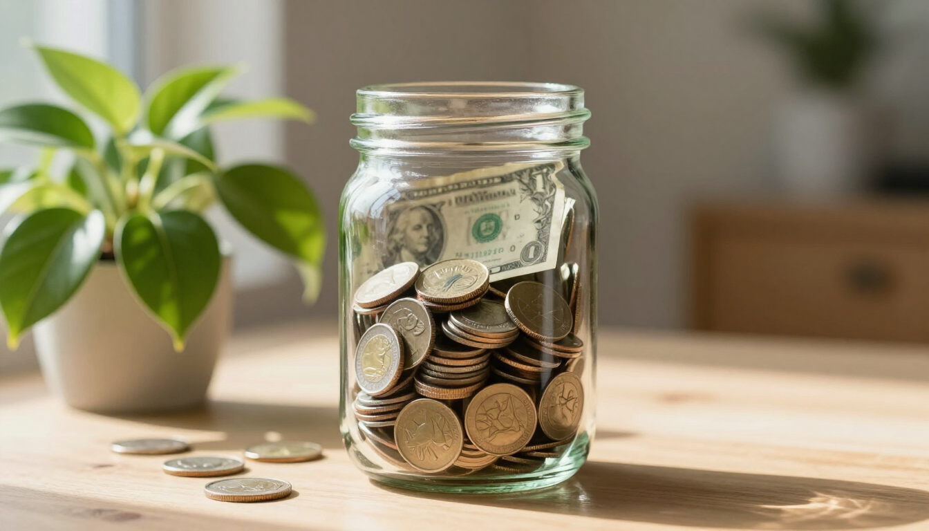 Financial savings concept