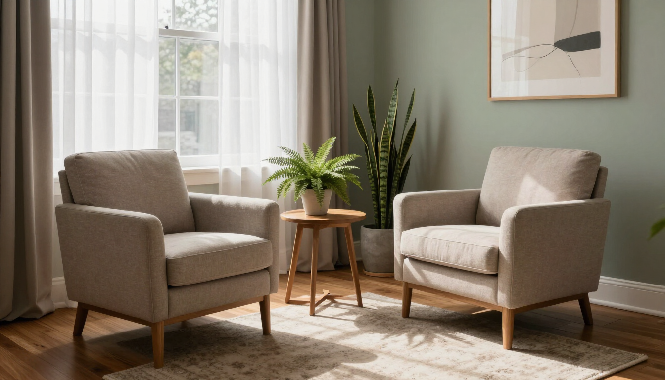 Comfortable Atlanta hypnotherapy consultation room