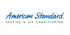The american standard heating and air conditioning logo is on a white background.