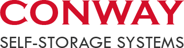Conway Self-Storage Systems logo in red and gray text on a white background