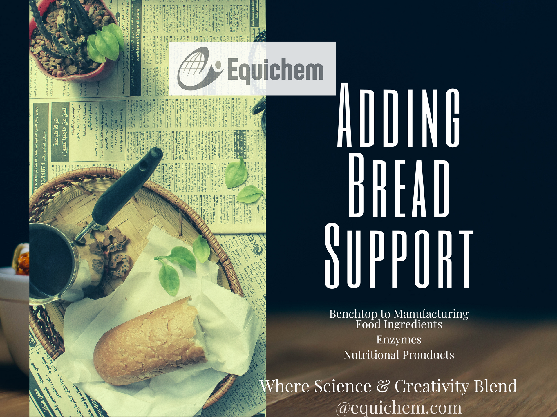 A poster that says adding bread support with a picture of a loaf of bread