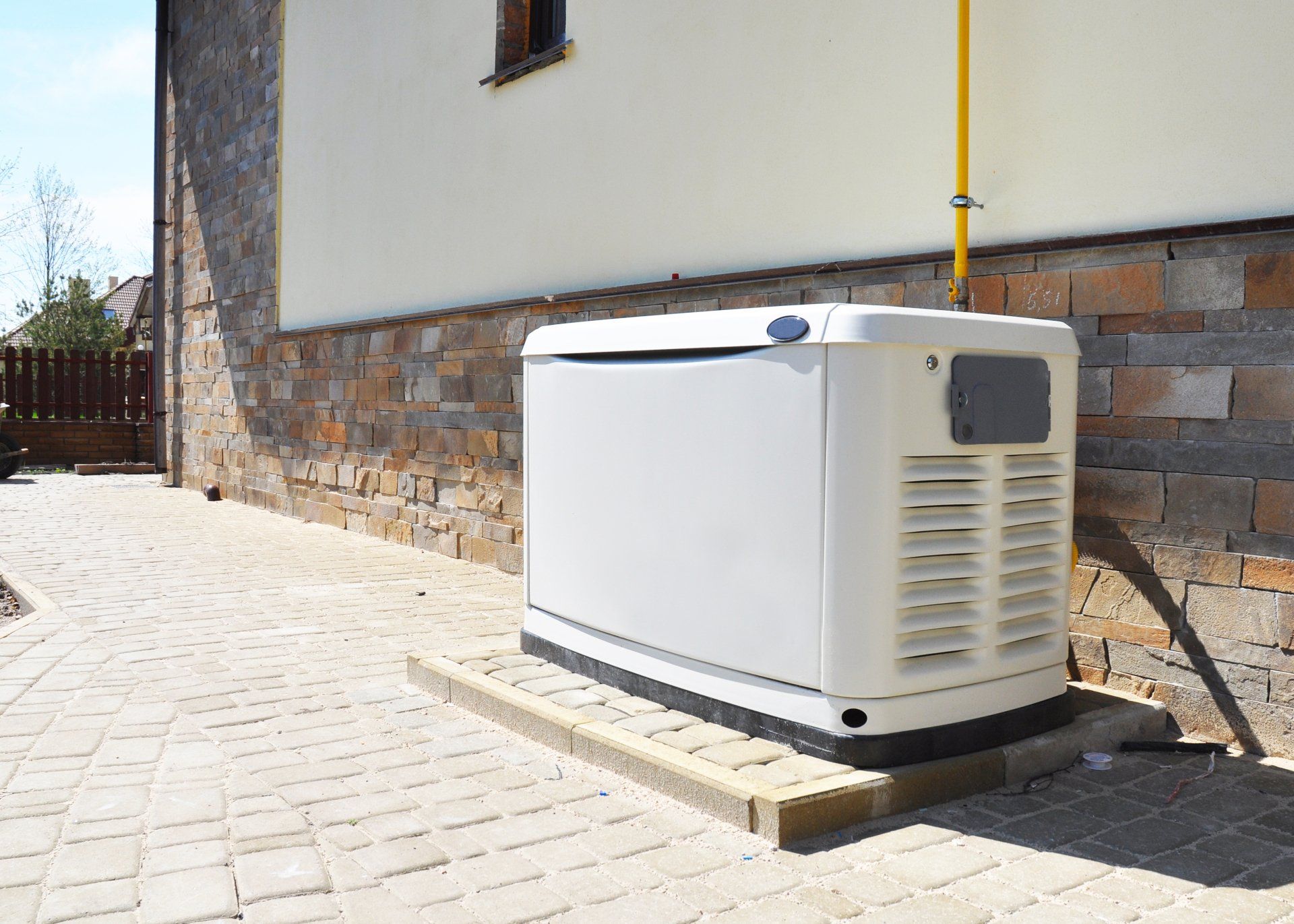 Residential house natural gas backup generator.