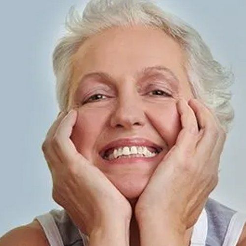 older woman smiling