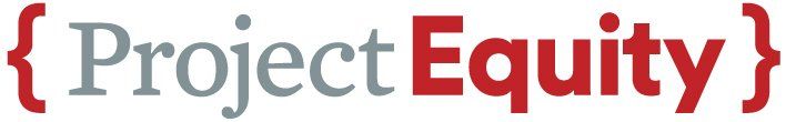 A logo for project equity is shown on a white background