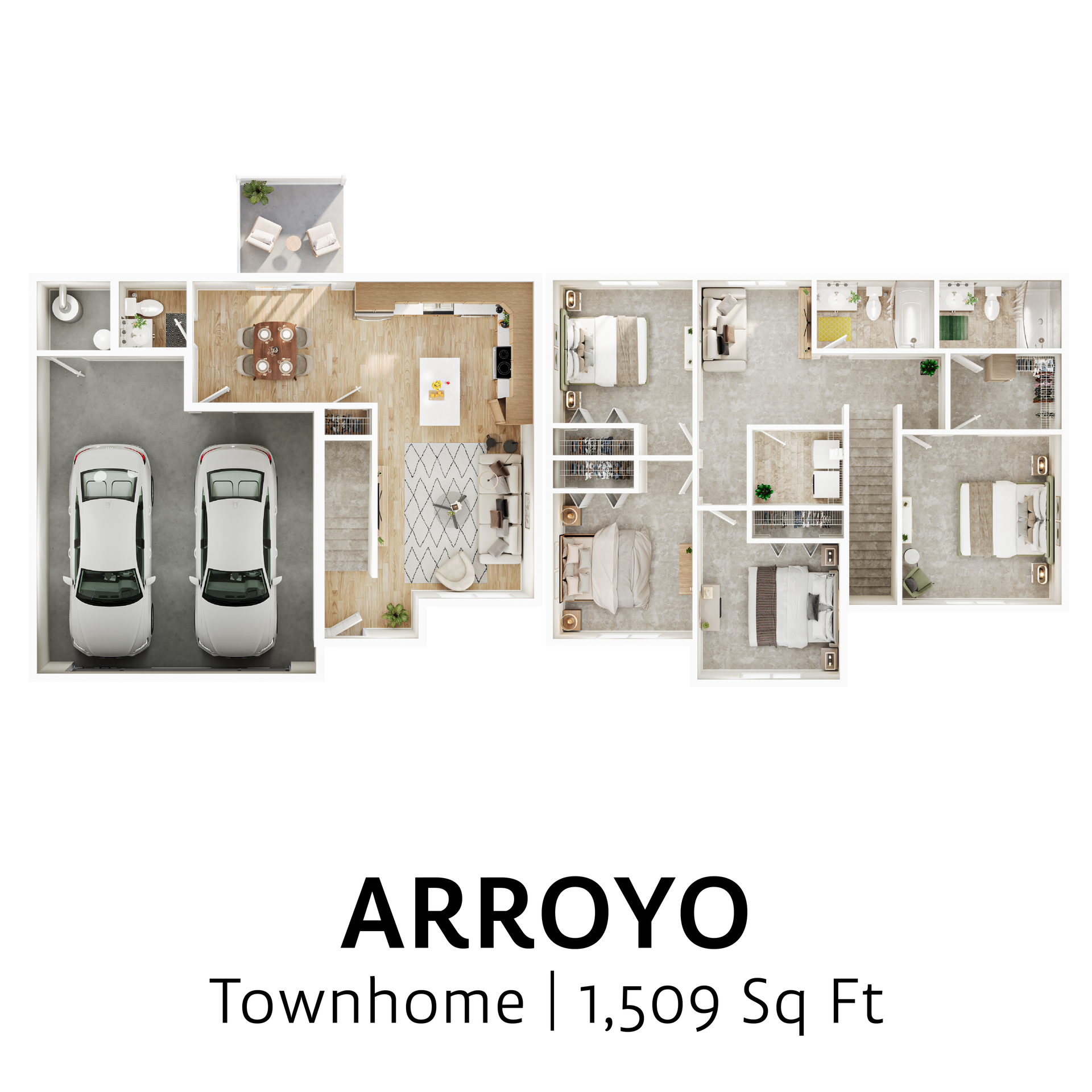Arroyo floor plan with 1,509 square feet