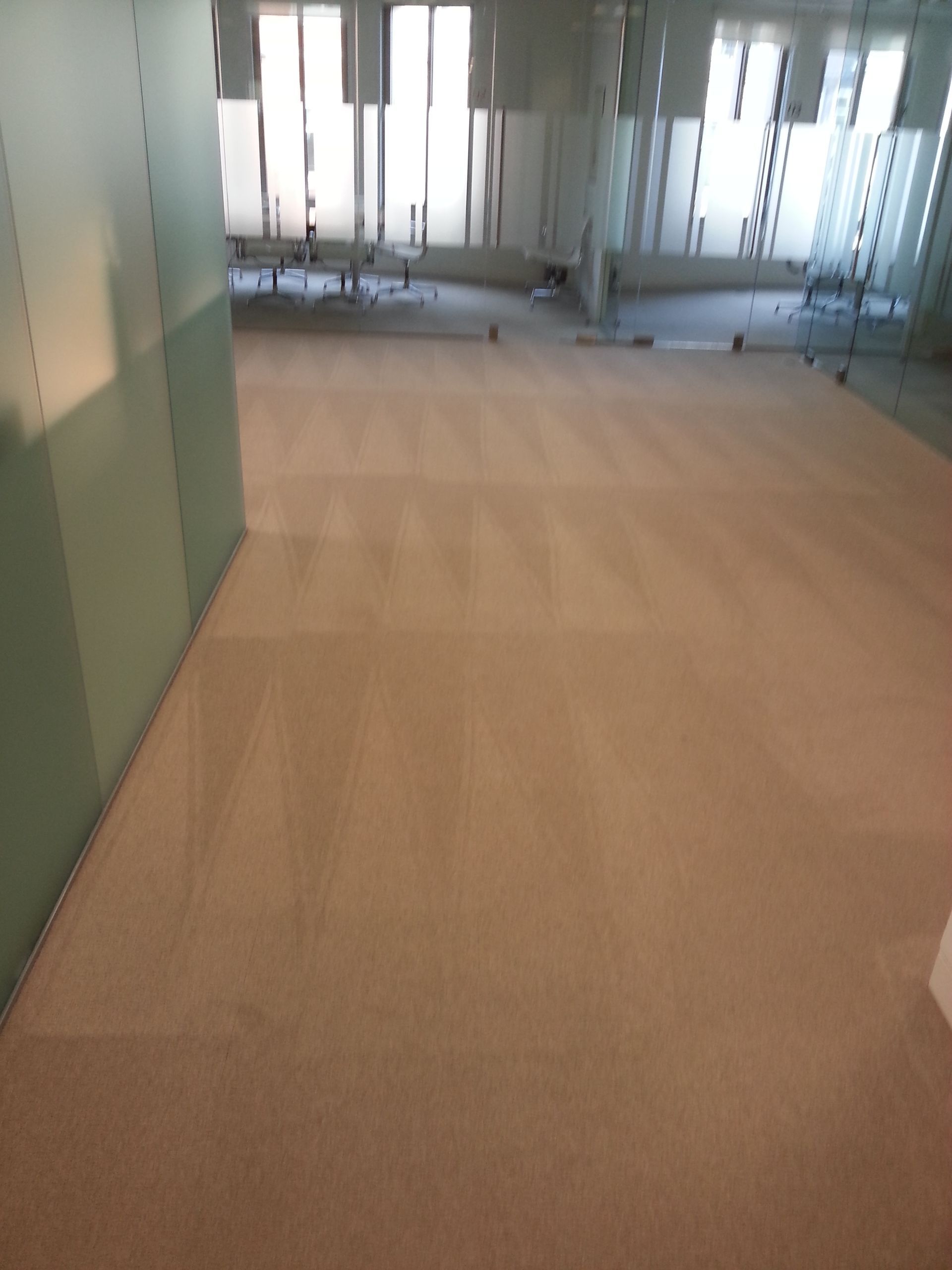 Commercial carpet cleaning in an office