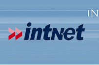 A blue background with the word intnet on it