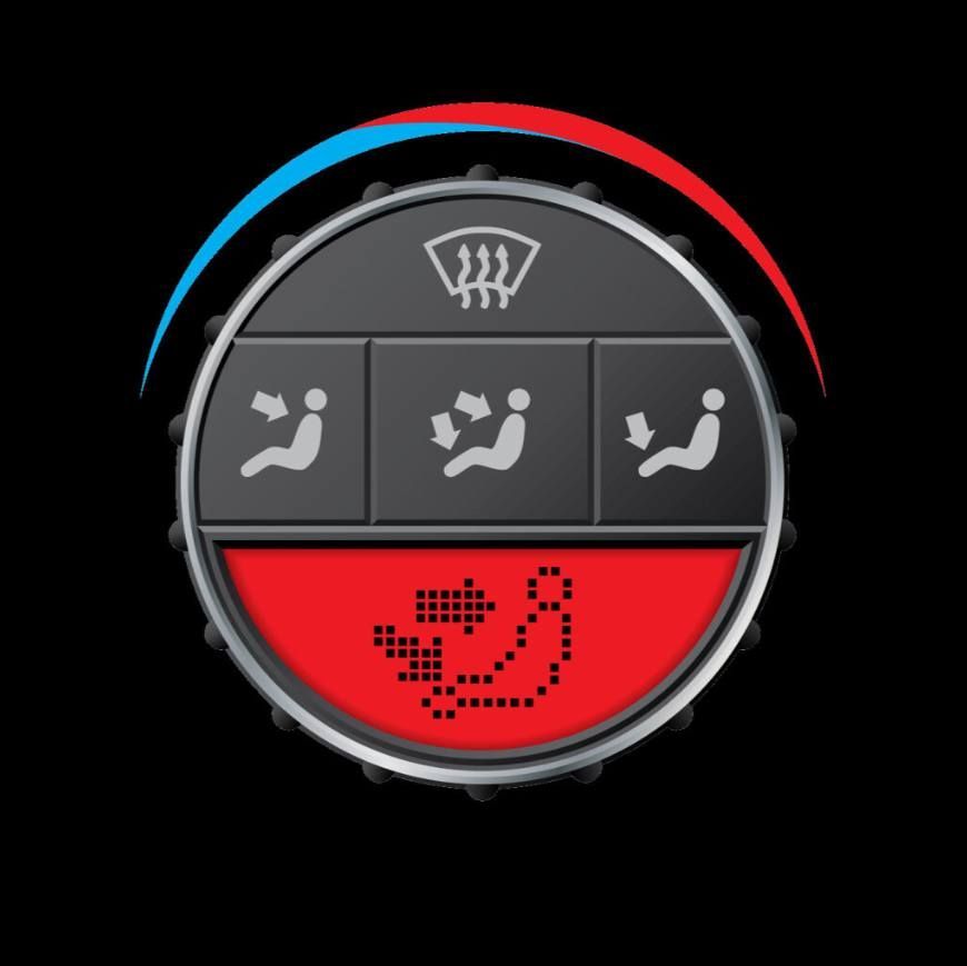 A red and black circle with a windshield wiper on it