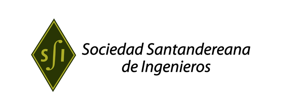 Logotipo de la Sociedad Santandereana de Ingenieros con un icono de diamante verde que lleva las letras 