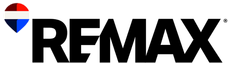 REMAX logo in black with red, white, and blue balloon icon