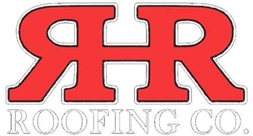 Red logo of "RHR" letters with the words "ROOFING CO." below.