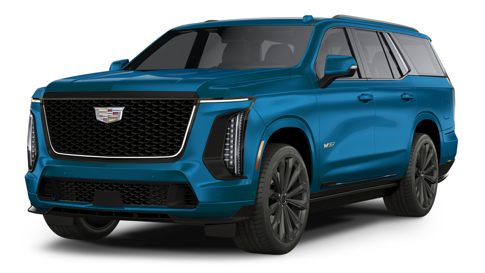 Blue SUV on a white background, front three-quarter view