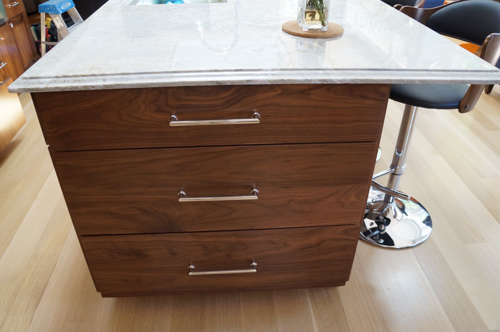 Walnut Kitchen Island | Custom Made | Taylor Made Cabinets Leominster MA