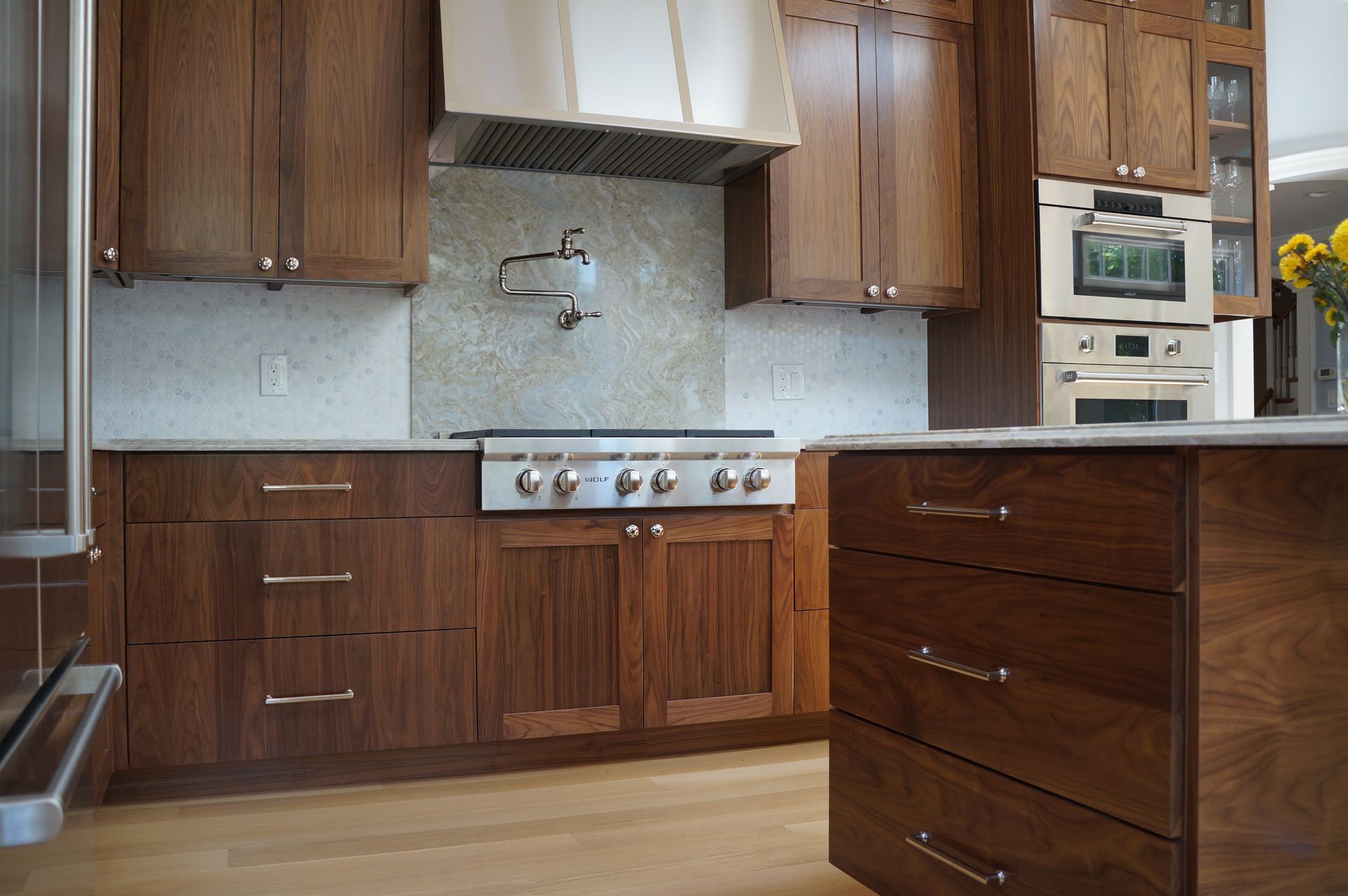 Walnut Kitchen Cabinets | Custom Made | Taylor Made Cabinets Leominster MA