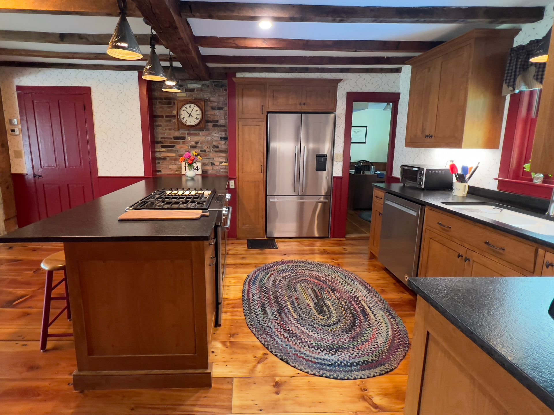 Traditional Cherry Cabinets, Inset Style, Builtin Pantry.