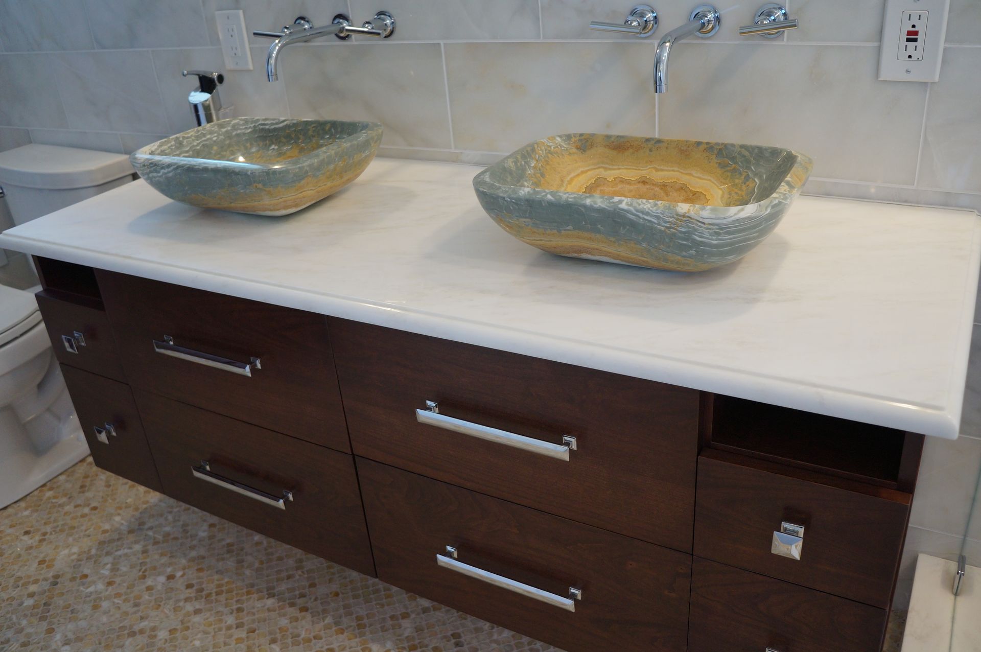 Modern Wood Bath Vanity | Custom Made | Taylor Made Cabinets Leominster MA