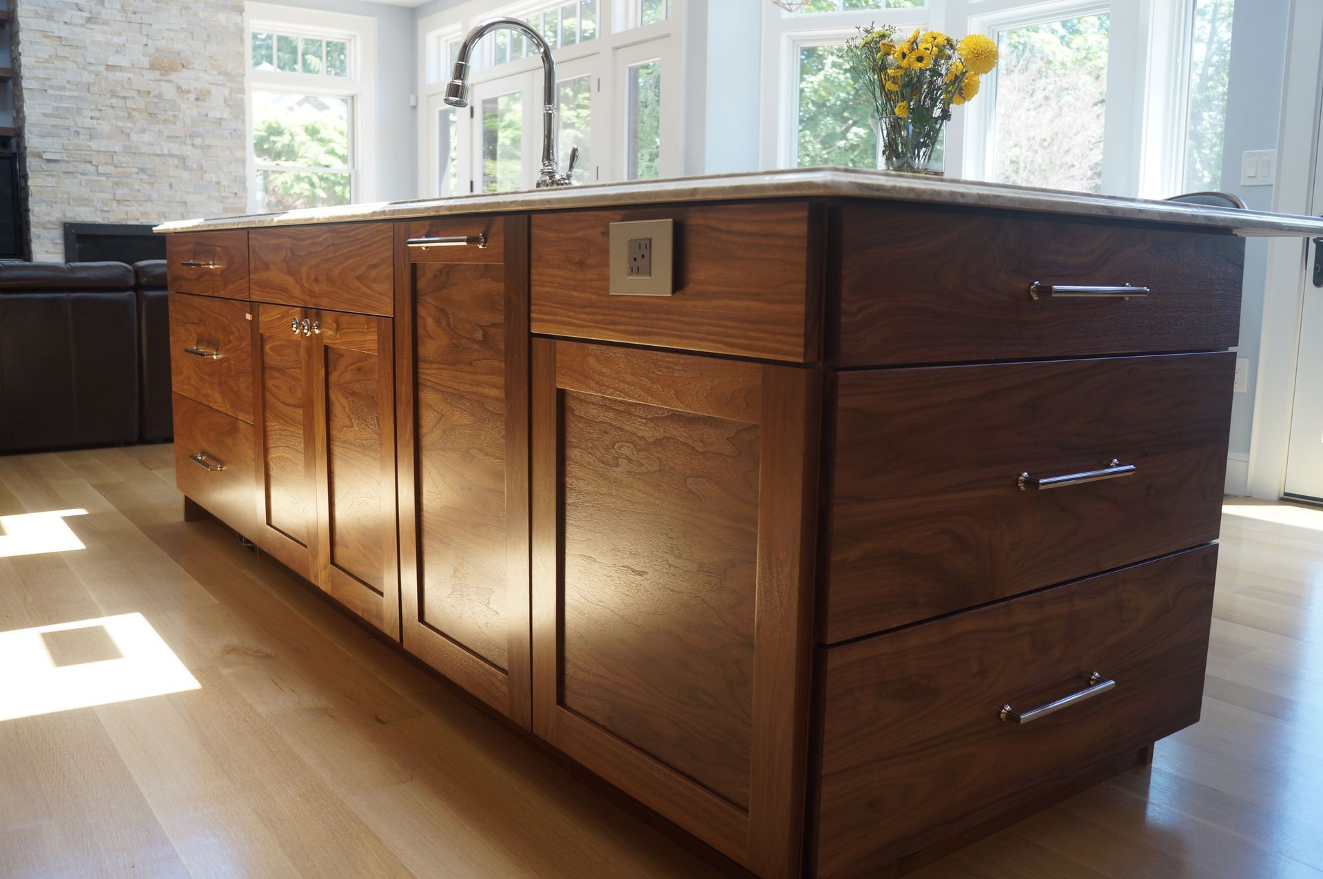 Walnut Kitchen Island | Custom Made | Taylor Made Cabinets Leominster MA