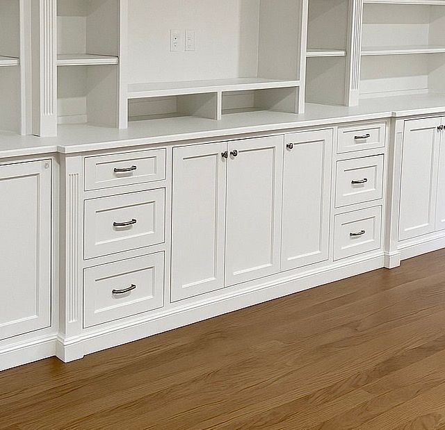 Media Cabinet Built-in with Drawers | Taylor Made Cabinets Leominster MA