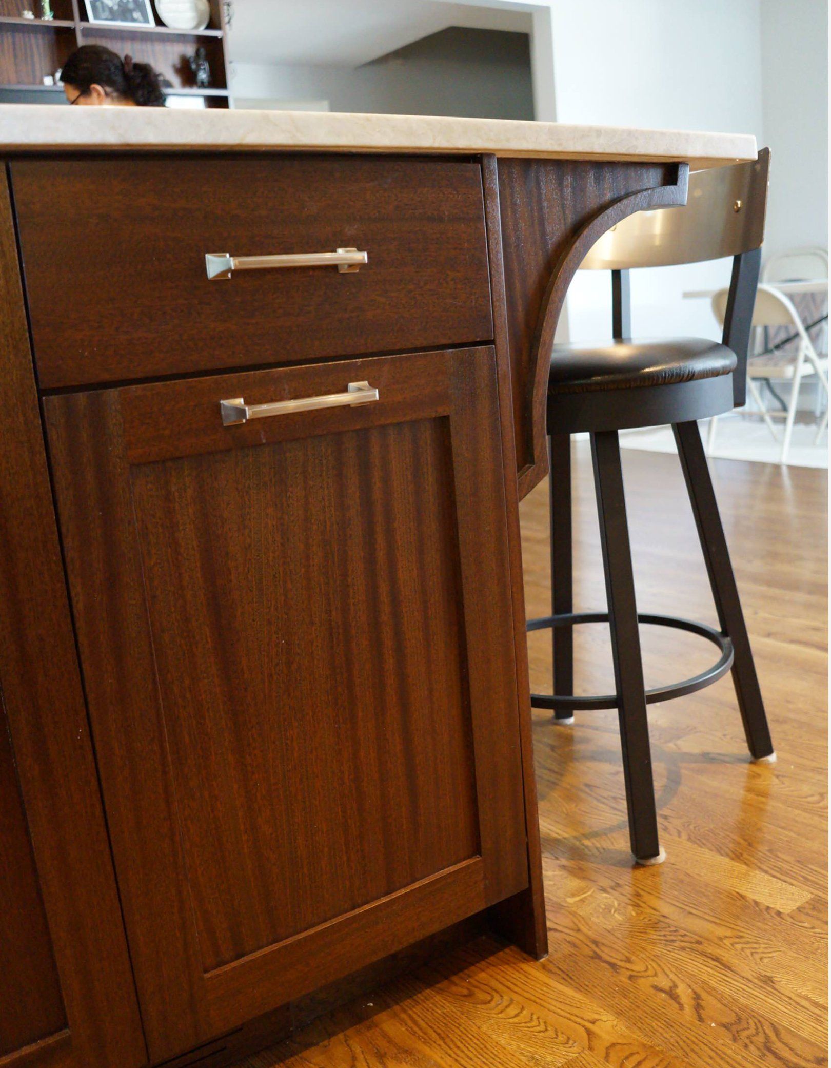 Ribbon Mahogany Island  | Custom Made | Taylor Made Cabinets Leominster MA
