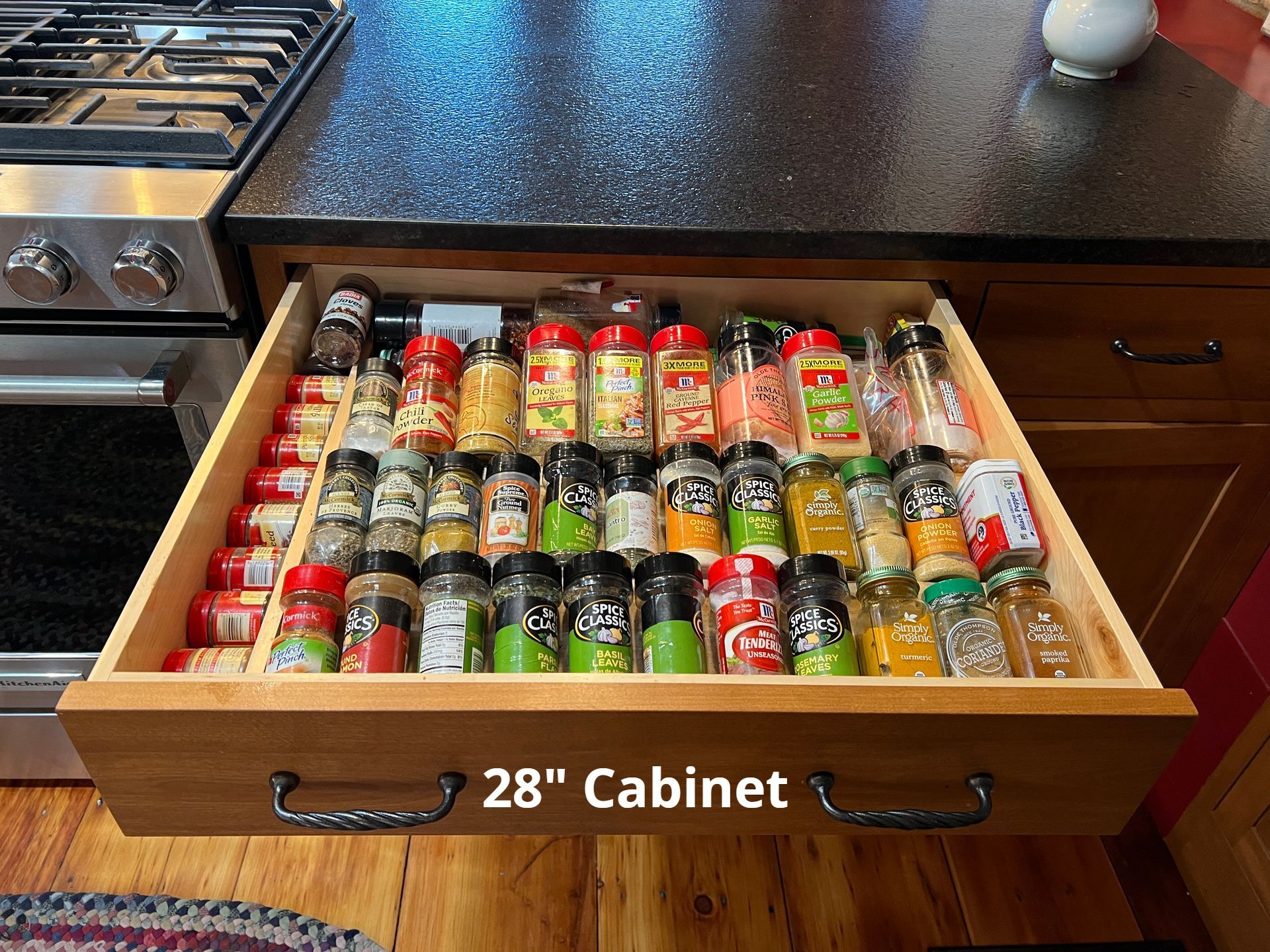 Spice Drawer Organizer | Taylor Made Cabients Leominster MA.