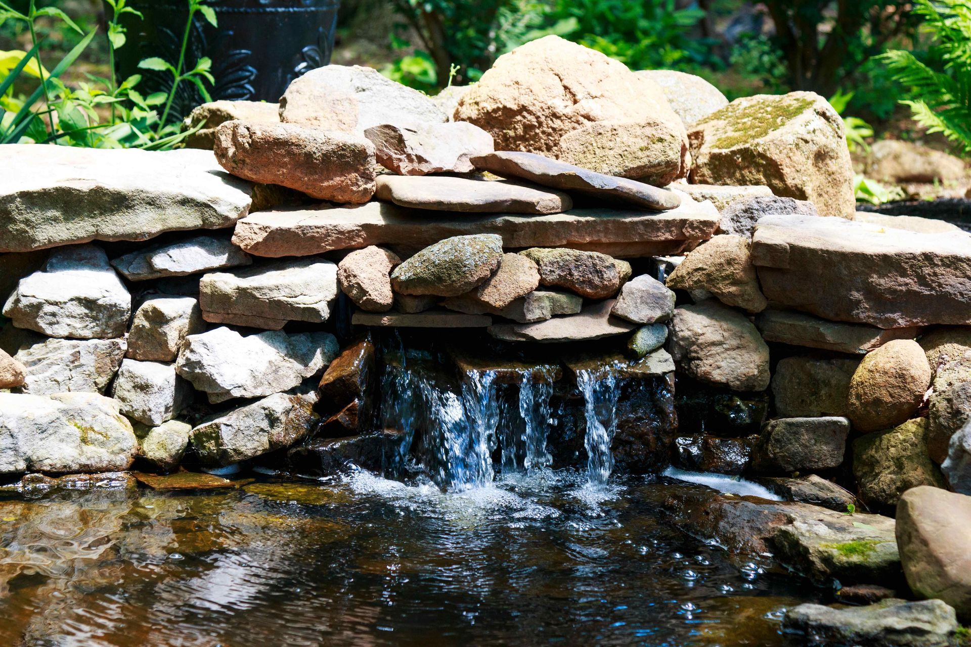 Hardscaping waterfall in York, PA