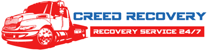 A logo for creed recovery recovery service 24/7