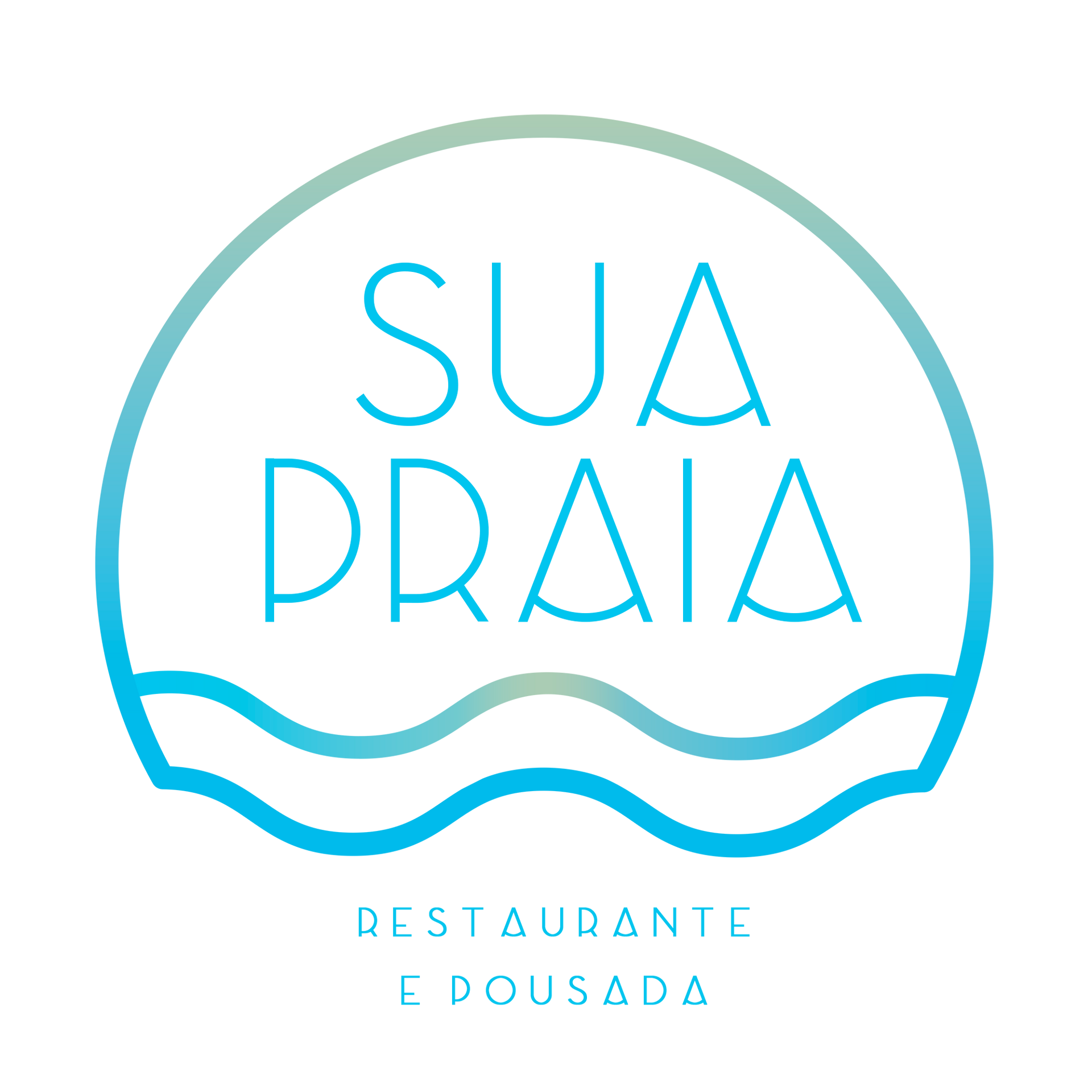A logo for a restaurant called sua praia