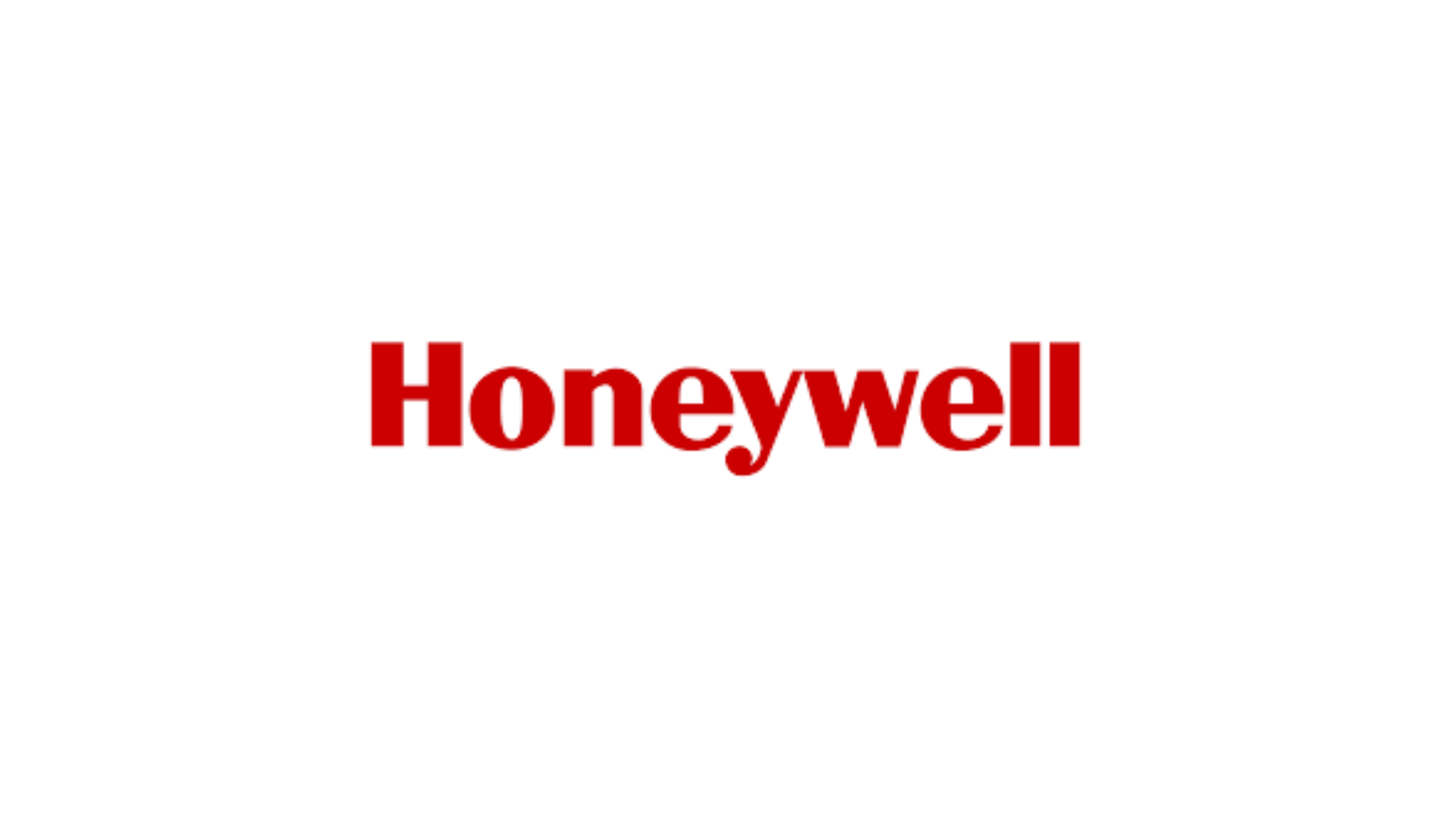 The honeywell logo is red on a white background.