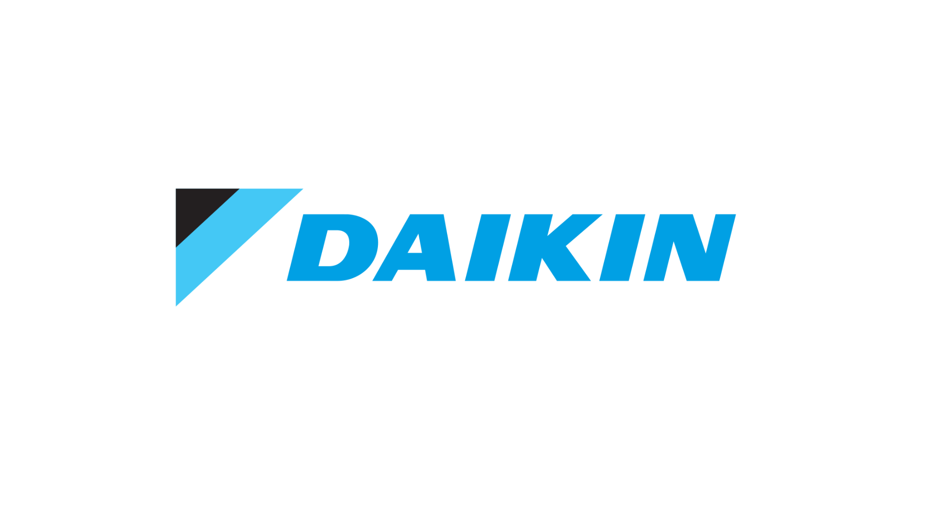 The daikin logo is blue and black on a white background.