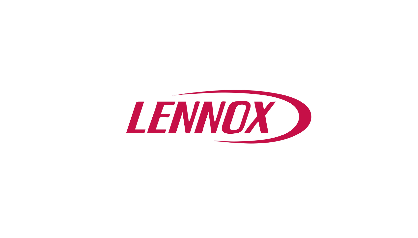 The lennox logo is red and white on a white background.