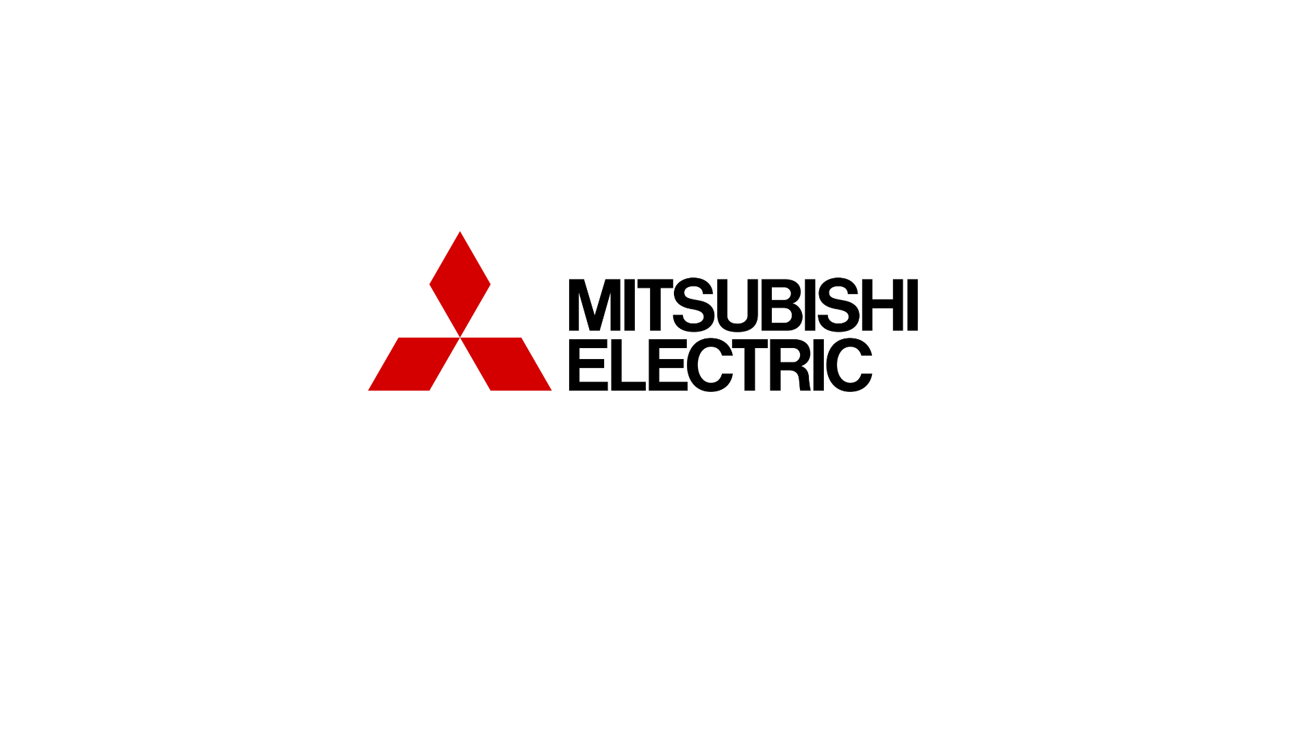 The mitsubishi electric logo is on a white background.