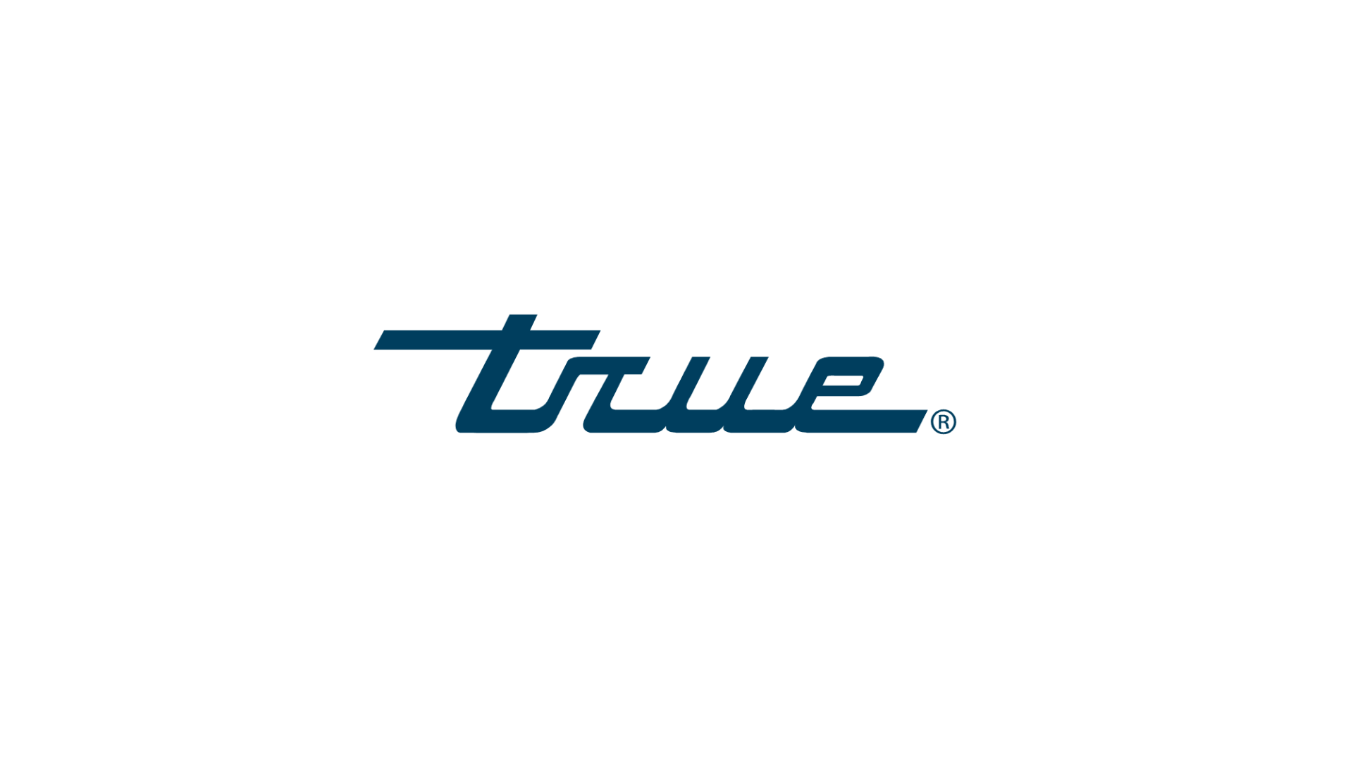 The true logo is blue and white on a white background.