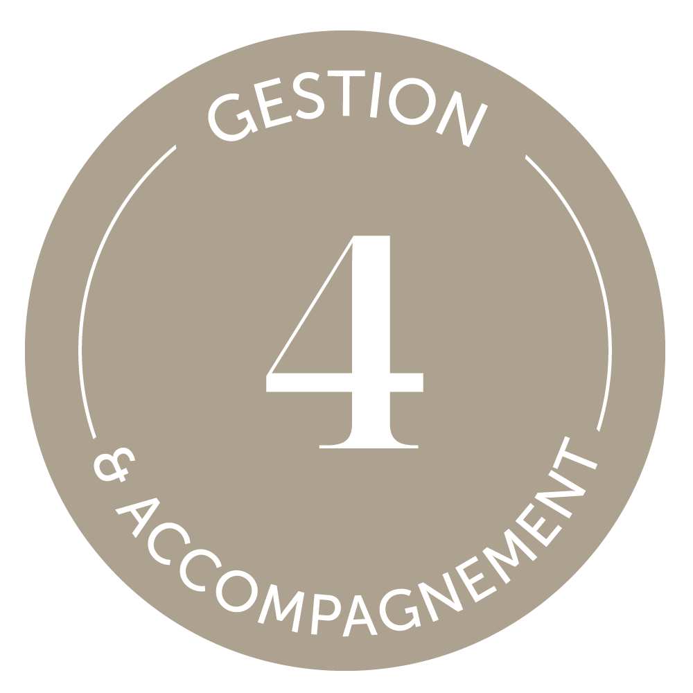 Un cercle avec le numéro quatre à l'intérieur.