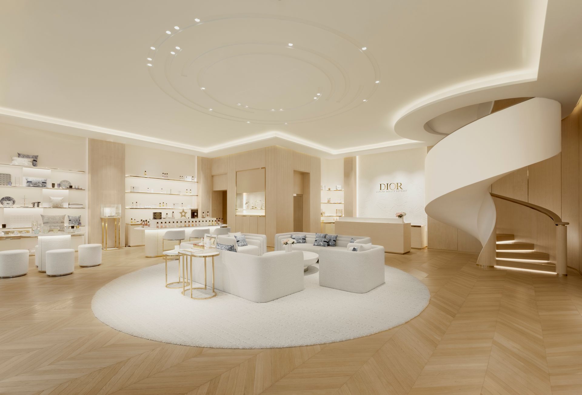 L'accueil du spa Dior à Doha