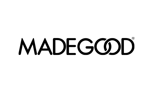 Black MADEGOD wordmark logo on a white background