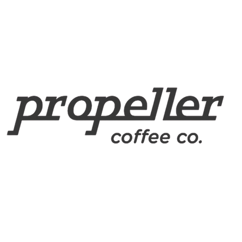 Propeller Coffee Co. logo in black on a white background