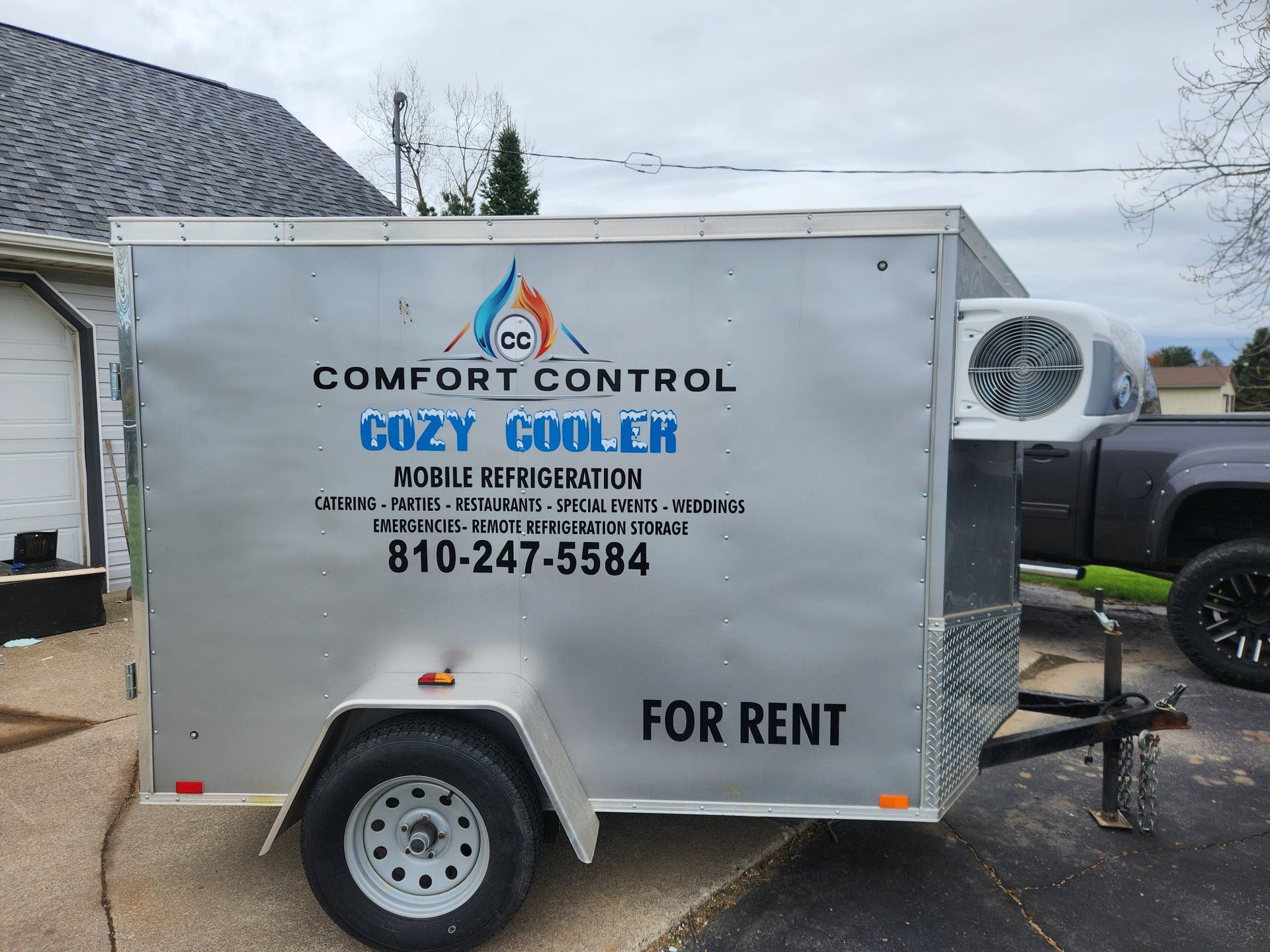 Silver trailer with 