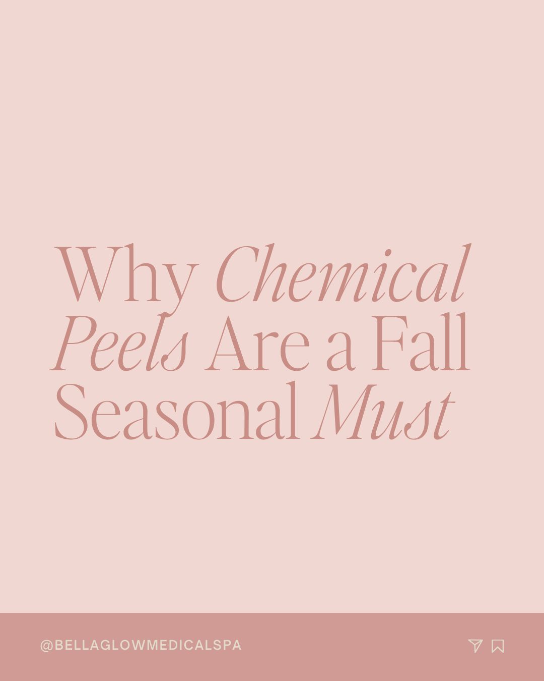 Pale pink magazine cover reading “Why Chemical Peels Are a Fall Seasonal Must”