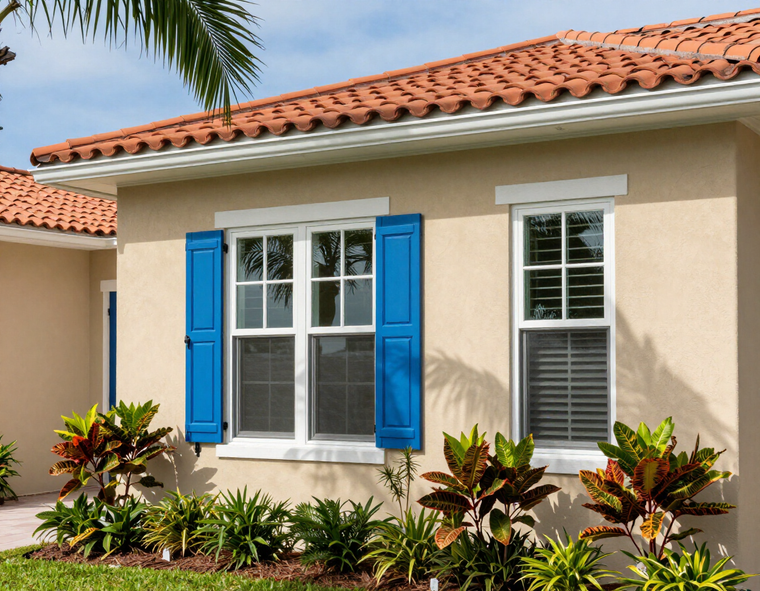Well-kept coastal Florida home exterior