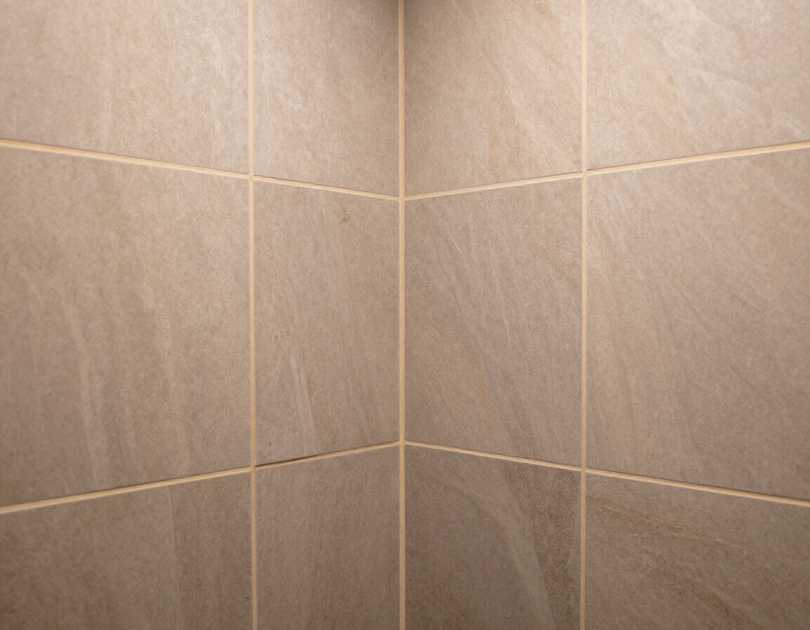 Tiled shower niche detail
